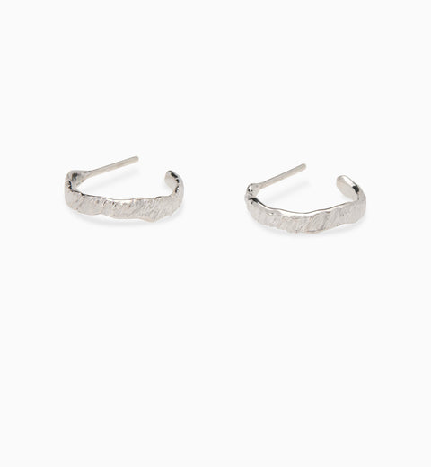 Ridge Hoops | Silver