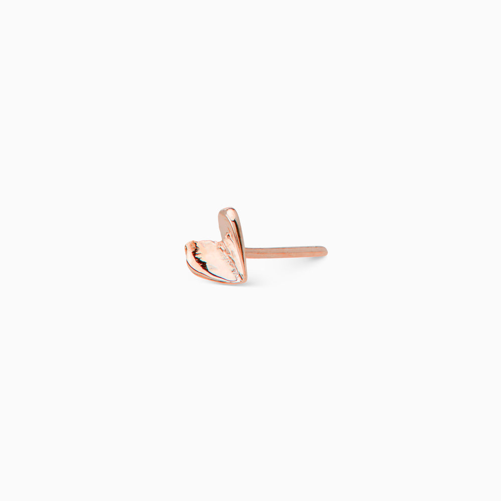 Open Heart Stud | Rose Gold