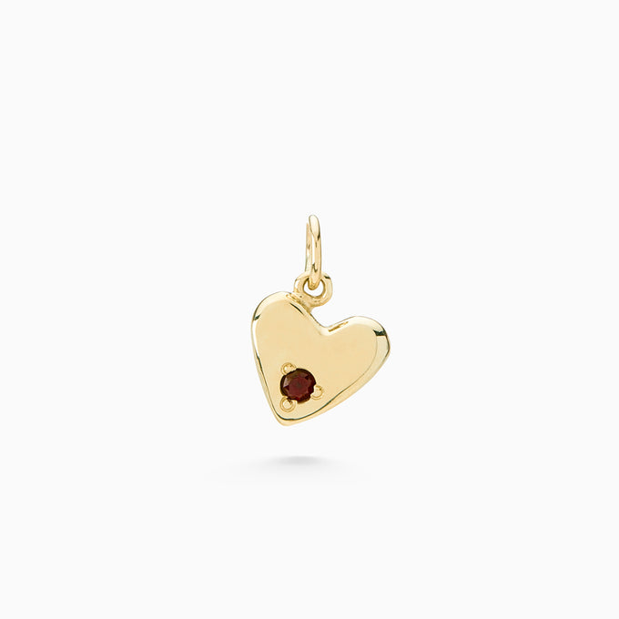 Heart Stone Pendant Weave Bracelet | Yellow Gold