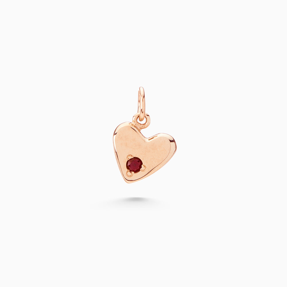 Heart Stone Pendant | Rose Gold