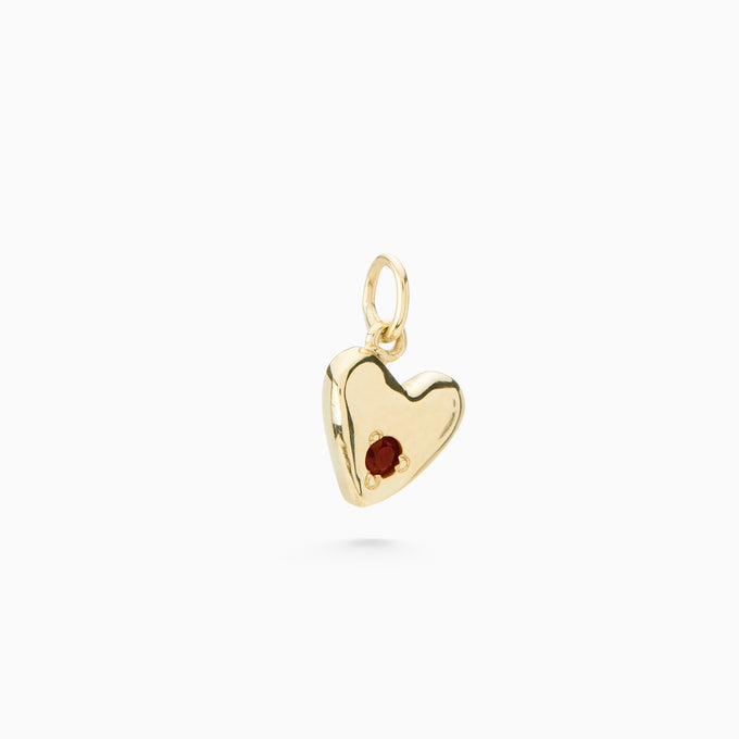 Heart Stone Pendant | Yellow Gold