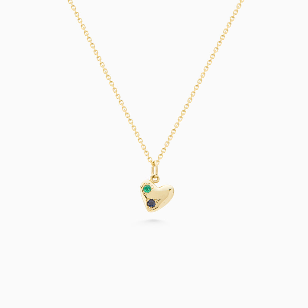 Heart Stone Pendant | Yellow Gold