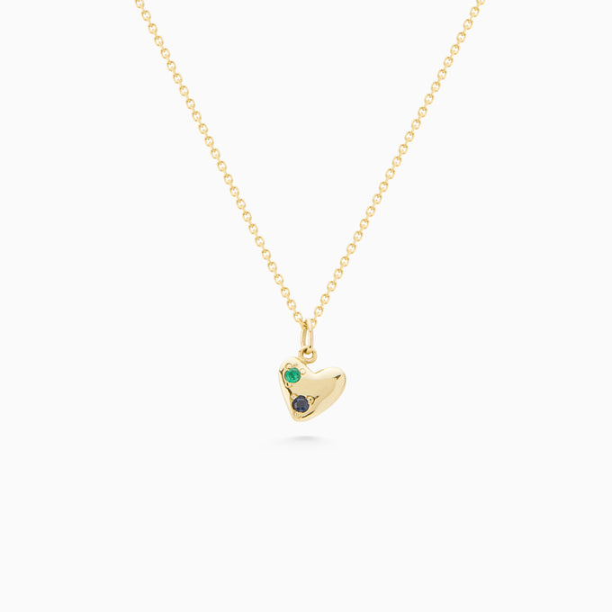 Heart Stone Pendant | Yellow Gold