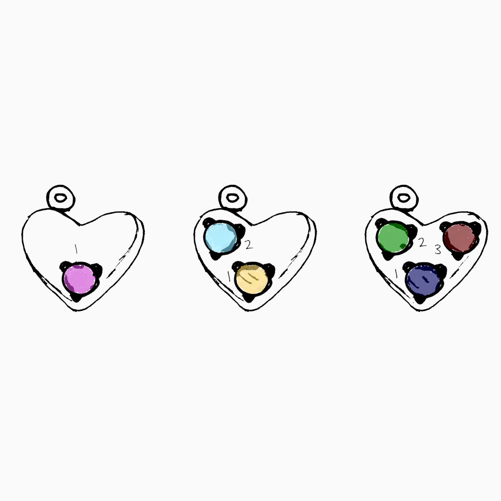 Heart Stone Pendant | Rose Gold