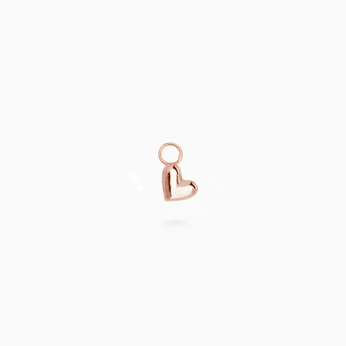 Mini Heart Earring Charm | Rose Gold