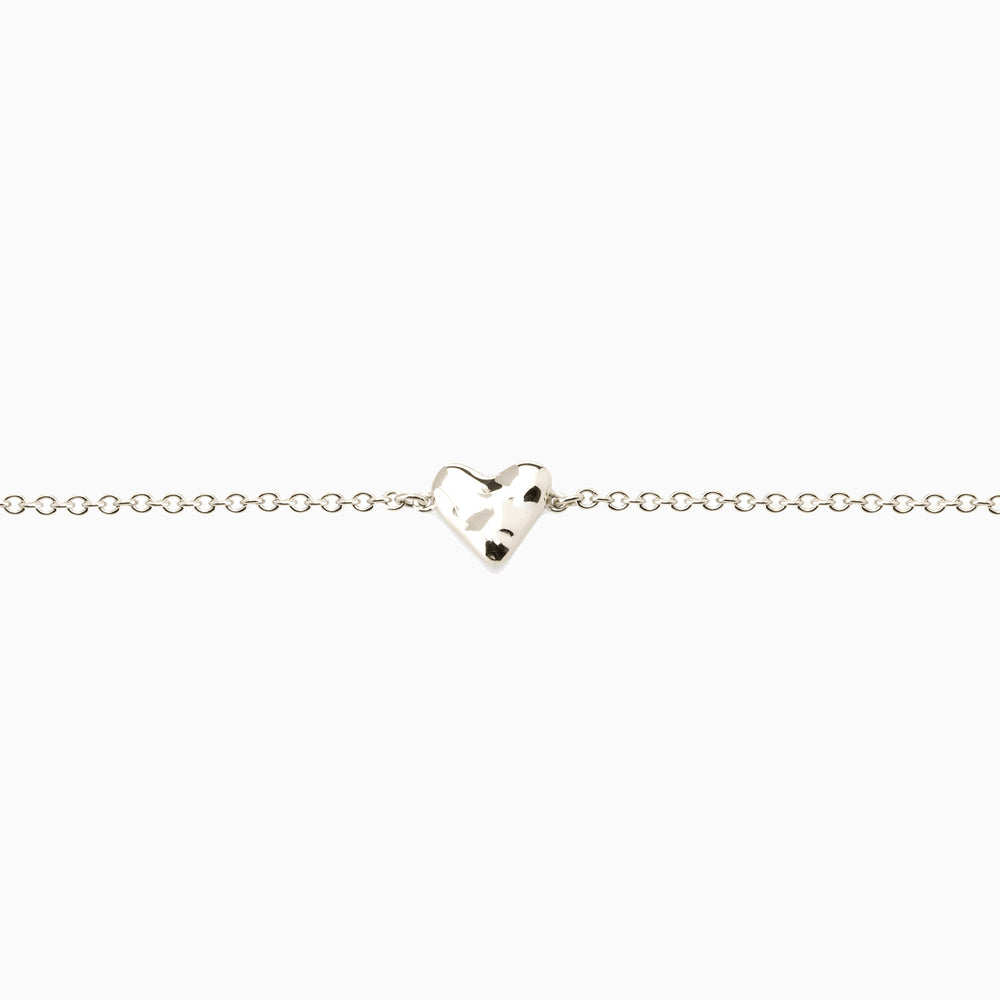 Organic Heart Bracelet | Silver