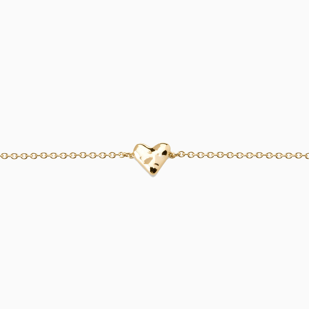 Organic Heart Bracelet | Yellow Gold