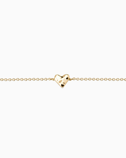 Organic Heart Bracelet | Yellow Gold