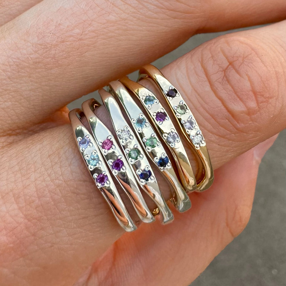 Apex Stone Ring | Solid Gold