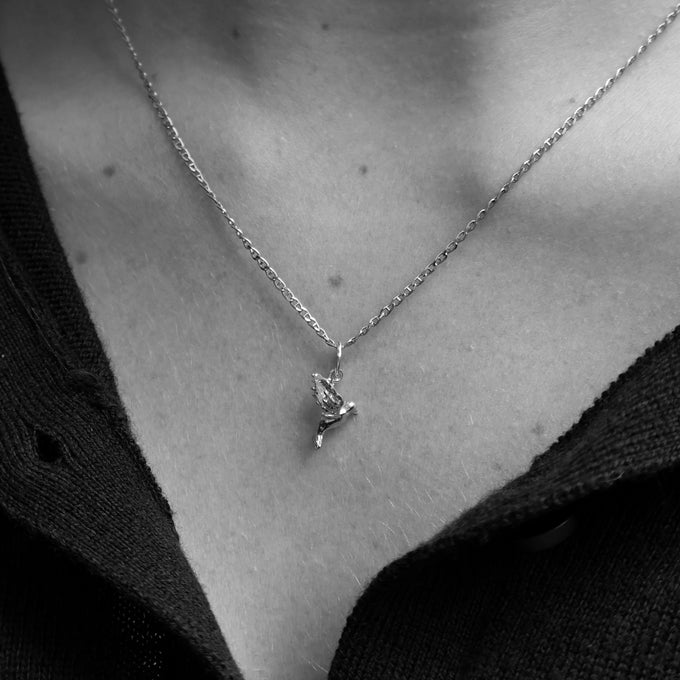 Bluebird Pendant | White Gold