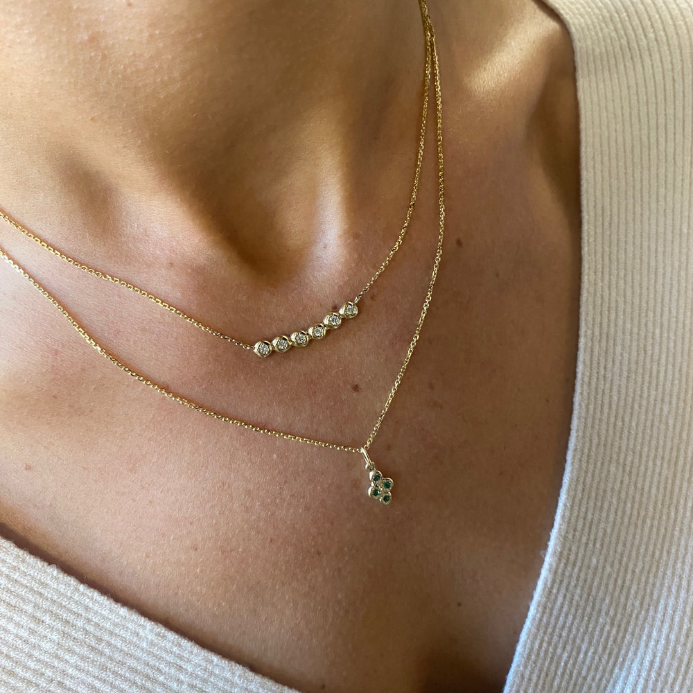Cross Stone Pendant | Yellow Gold