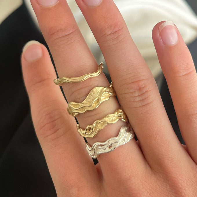Sculpt Band Ring | Yellow Gold