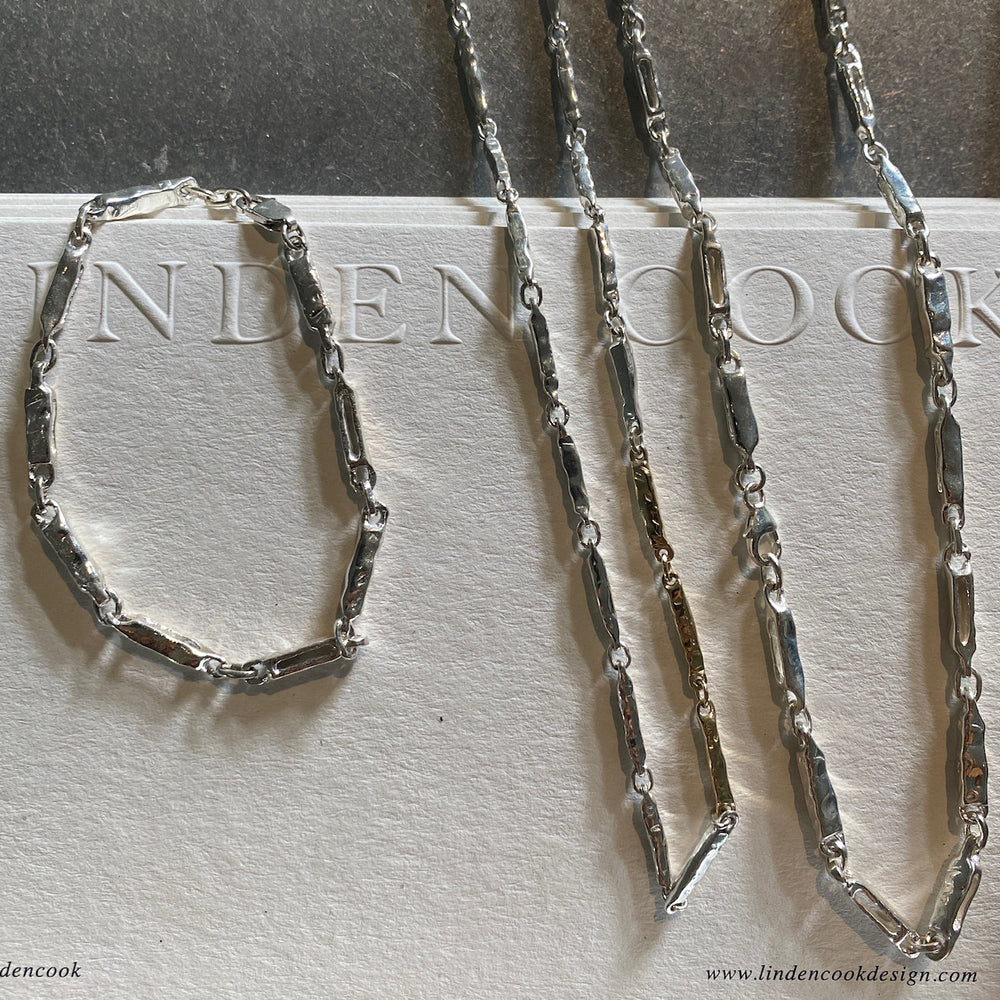 Classic Hammered Necklace | Mixed Metal
