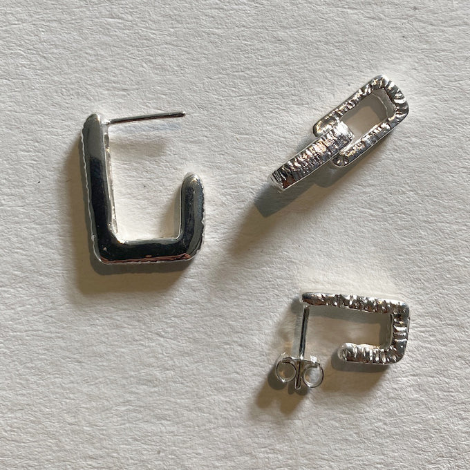 Mini Ember Earring | Silver