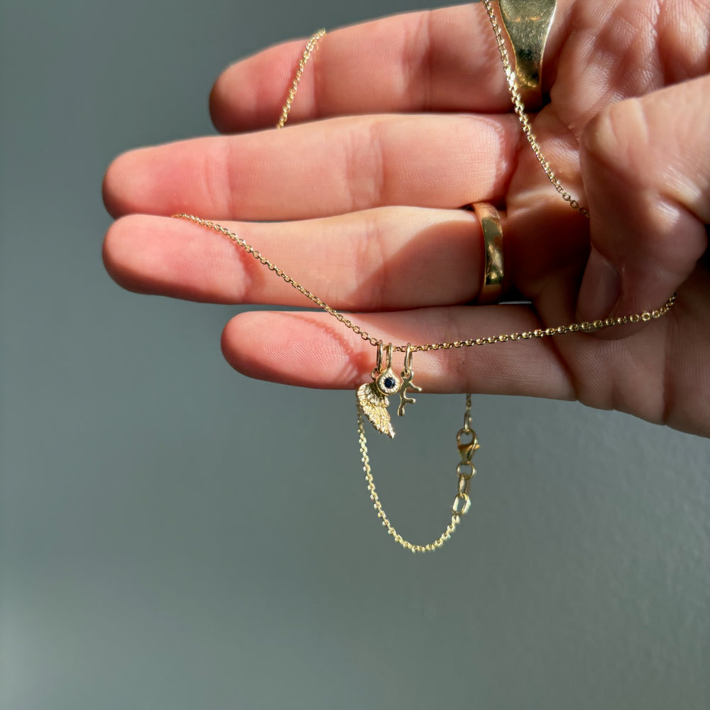 Angel Wing Charm | Yellow Gold