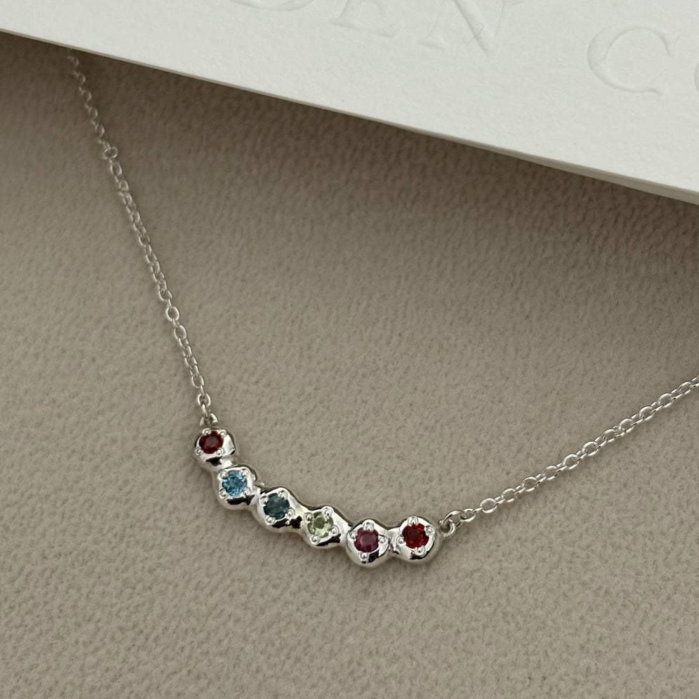 Collective Stone Bar Necklace | Silver