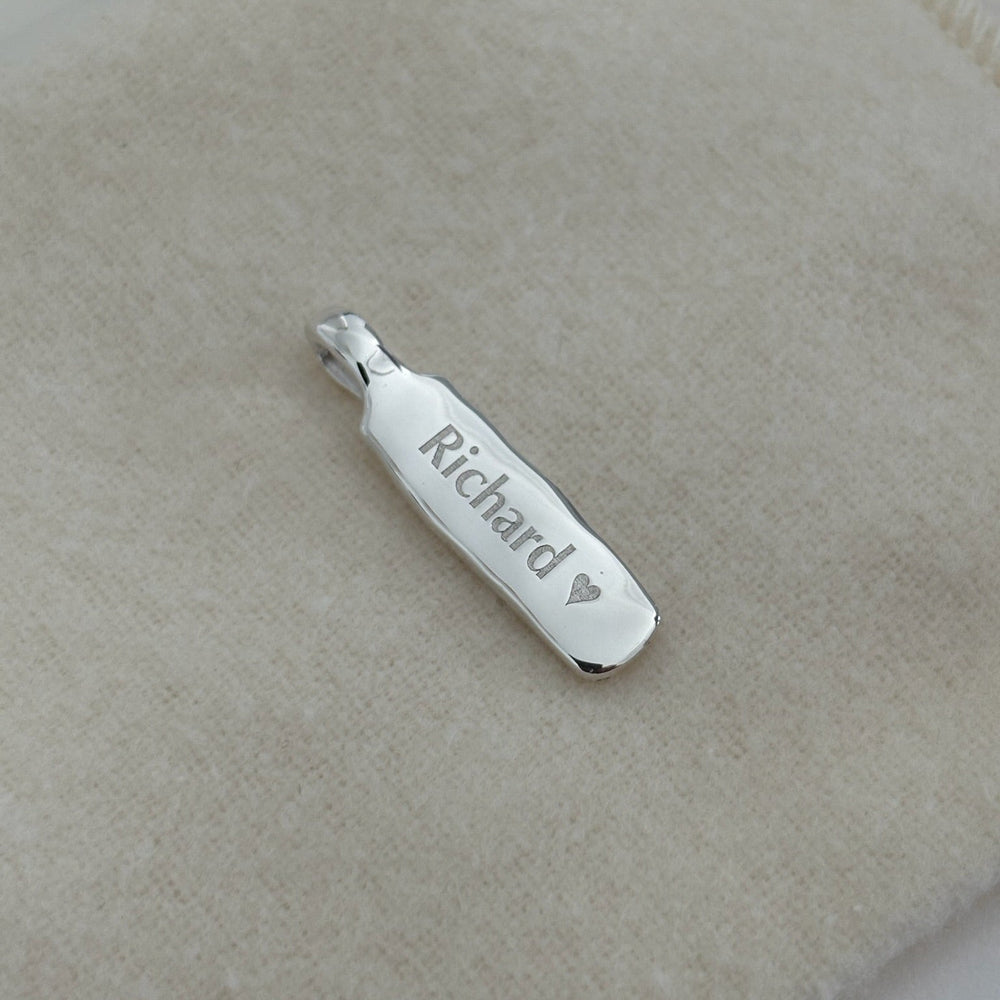 Custom Organic Tag Narrow | Silver