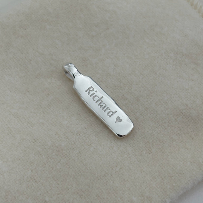 Custom Organic Tag Narrow | Silver
