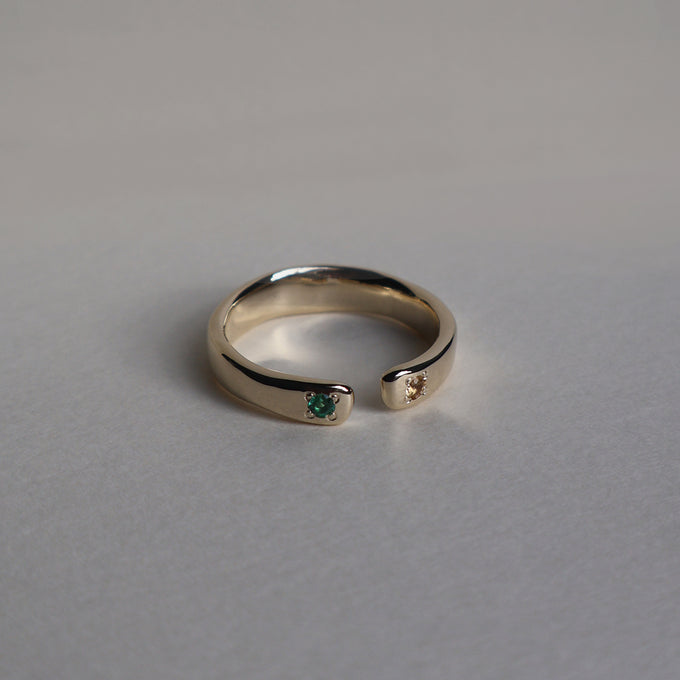 Open Stone Ring 2.0 | Solid Gold