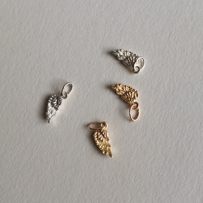 Angel Wing Charm | Yellow Gold