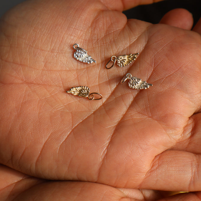Angel Wing Charm | Yellow Gold