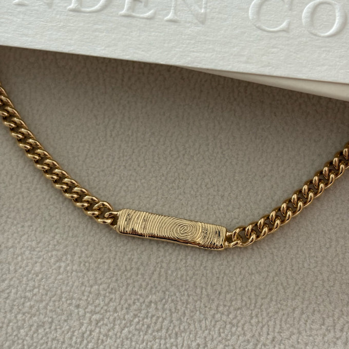 Anvil Tag Custom Bracelet | Yellow Gold
