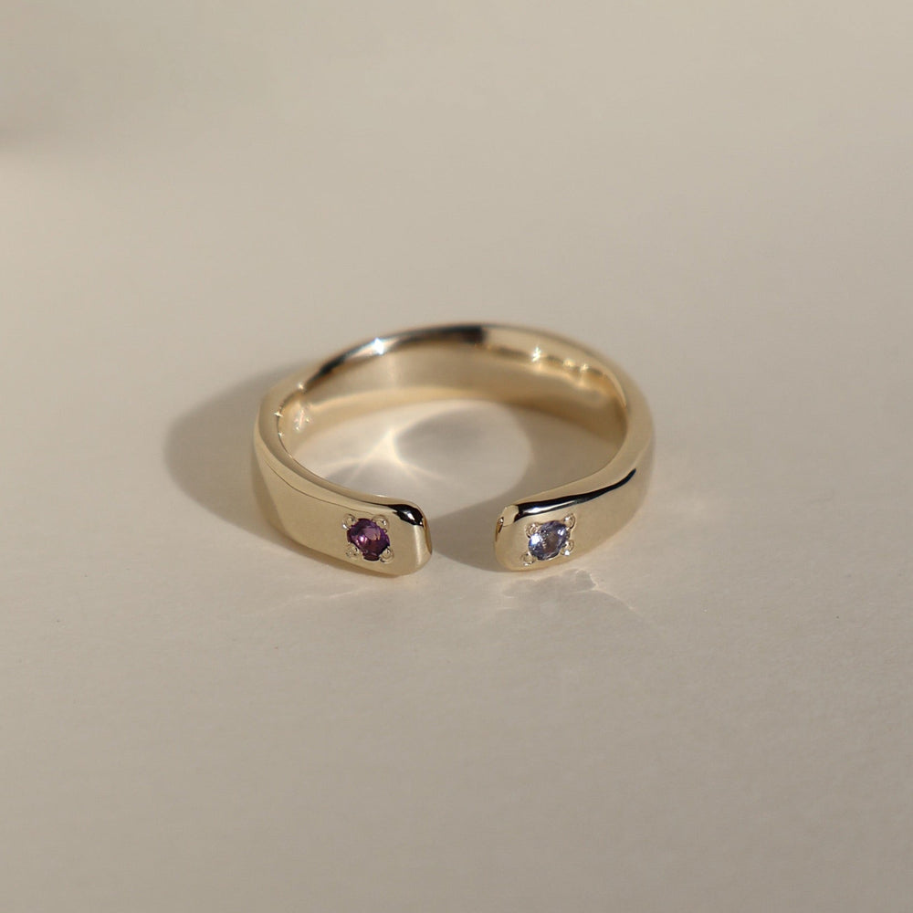 Open Stone Ring 2.0 | Solid Gold