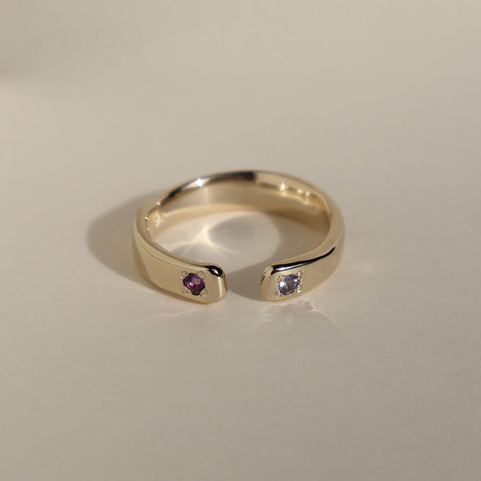 Open Stone Ring 2.0 | Solid Gold