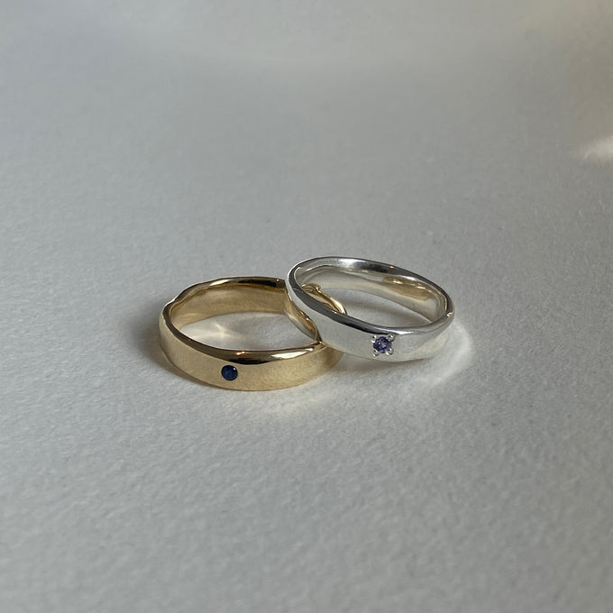 Signature Stone Band Ring | Silver