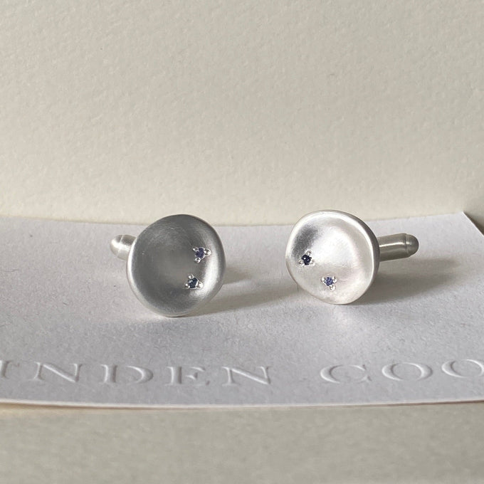Signature Stone Cufflinks | Silver