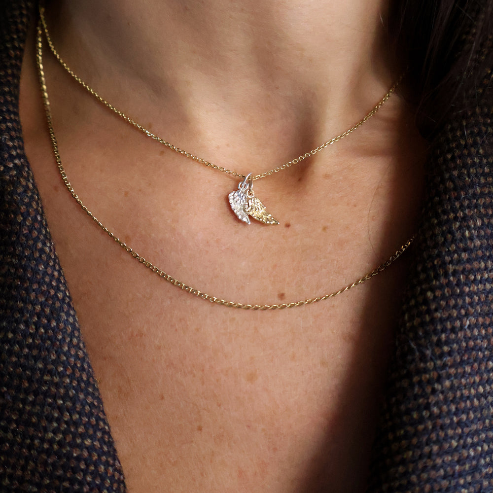 Angel Wing Charm | Yellow Gold