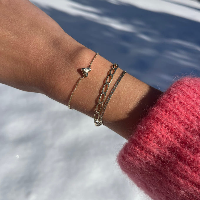 Organic Heart Bracelet | Yellow Gold - Available Now