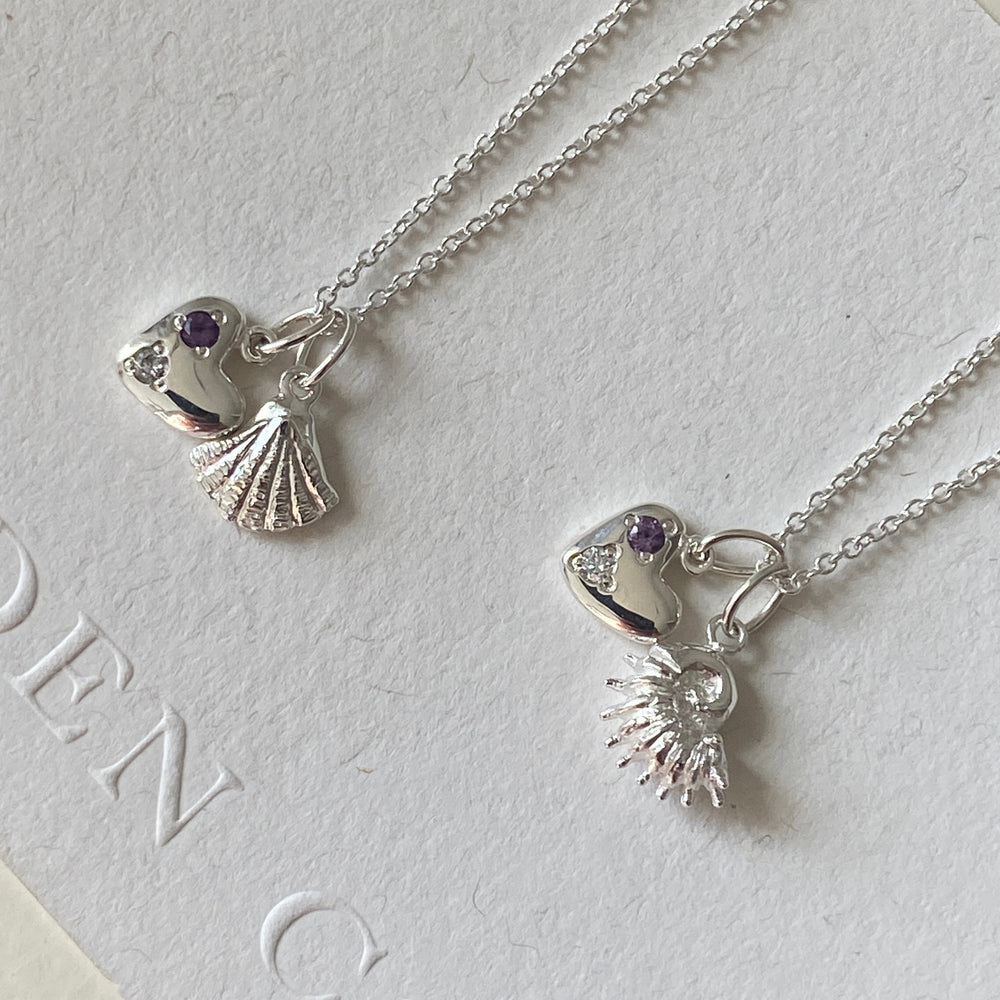 Heart Stone Pendant | Silver