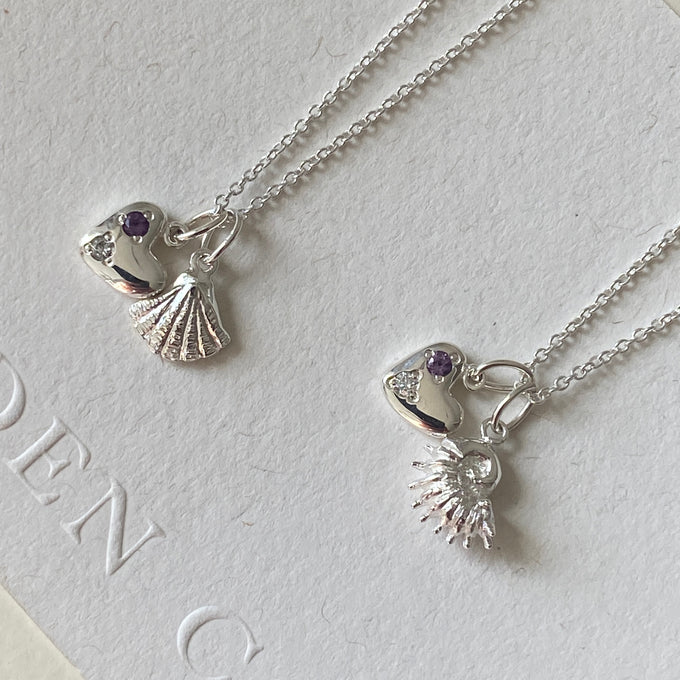 Heart Stone Pendant | Silver