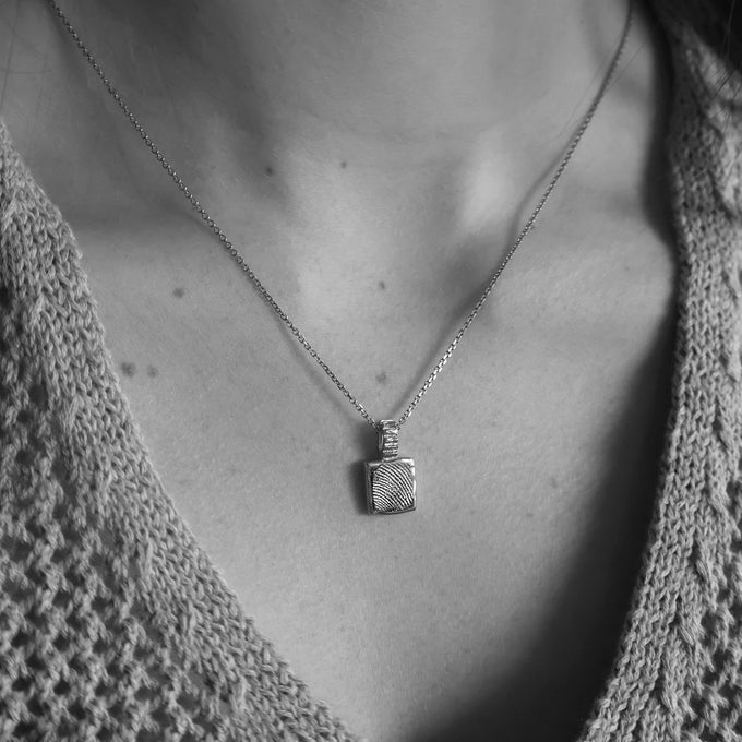 Impression™ Slate Pendant | Silver