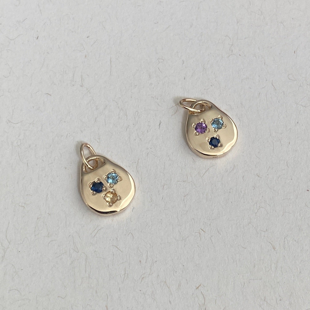 Round Stone Pendant | Yellow Gold