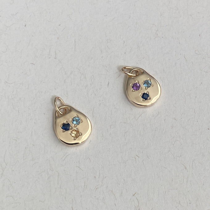 Round Stone Pendant | Yellow Gold