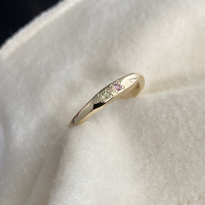 Apex Stone Ring | Solid Gold