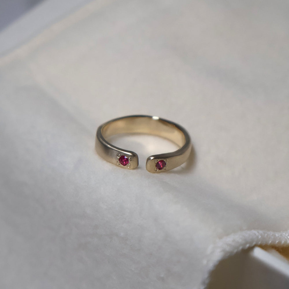 Open Stone Ring 2.0 | Solid Gold