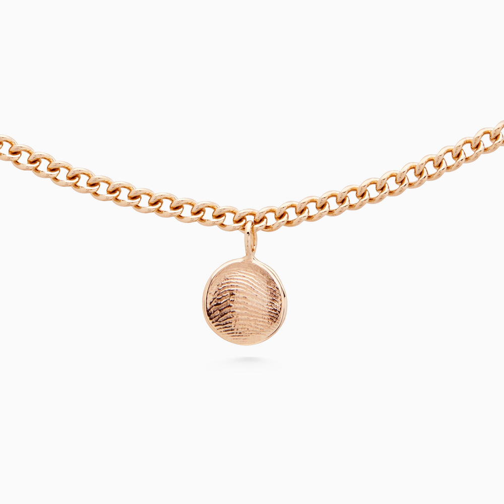 Impression Charm Necklace | Rose Gold