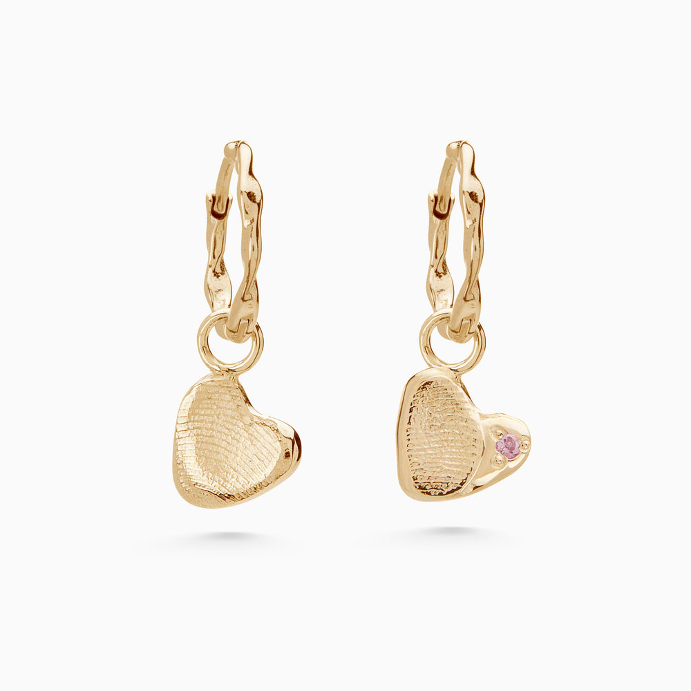Impression™ Heart Earring Charm | Yellow Gold