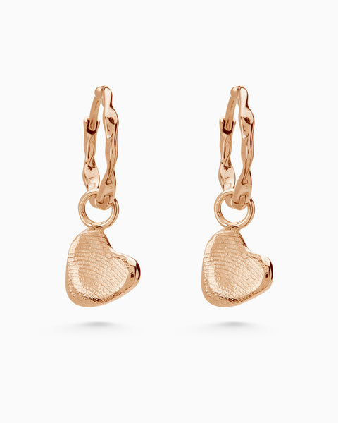 Impression™ Heart Earring Charm | Rose Gold