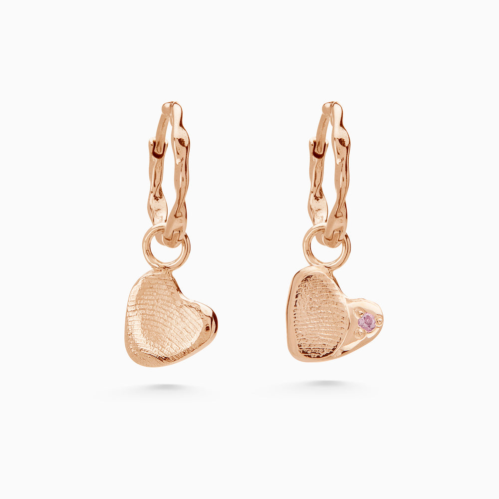 Impression™ Heart Earring Charm | Rose Gold