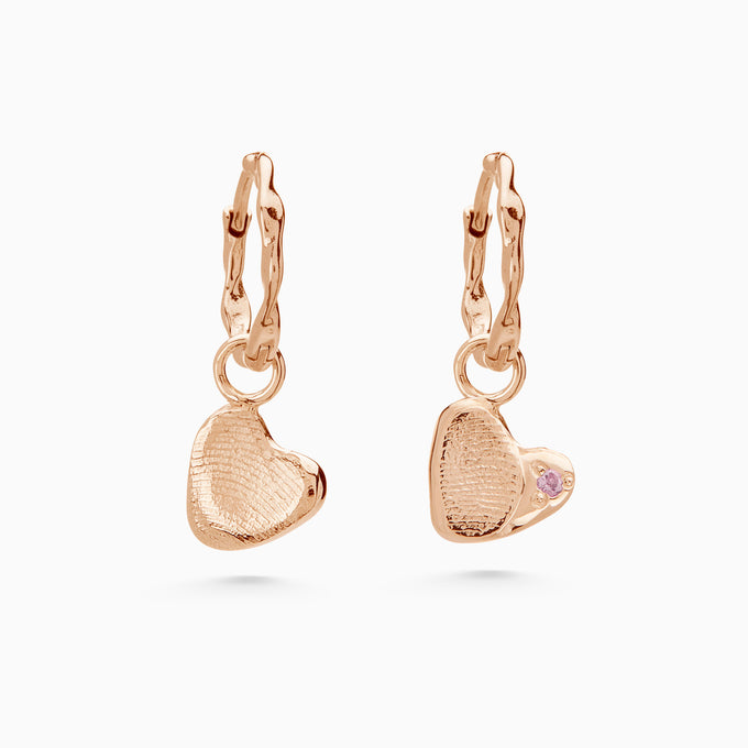 Impression™ Heart Earring Charm | Rose Gold