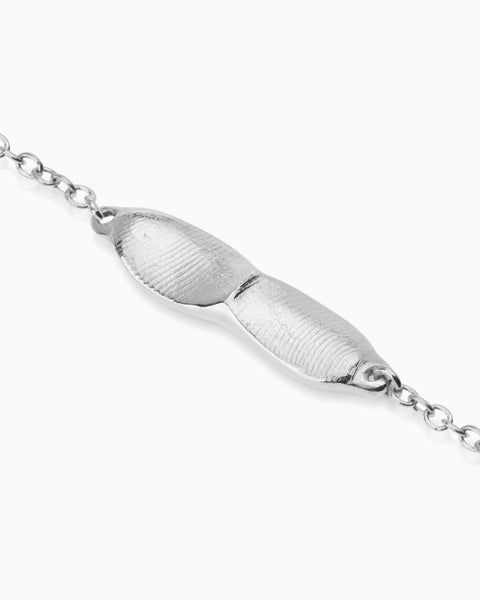 Impression Bar Bracelet | Silver