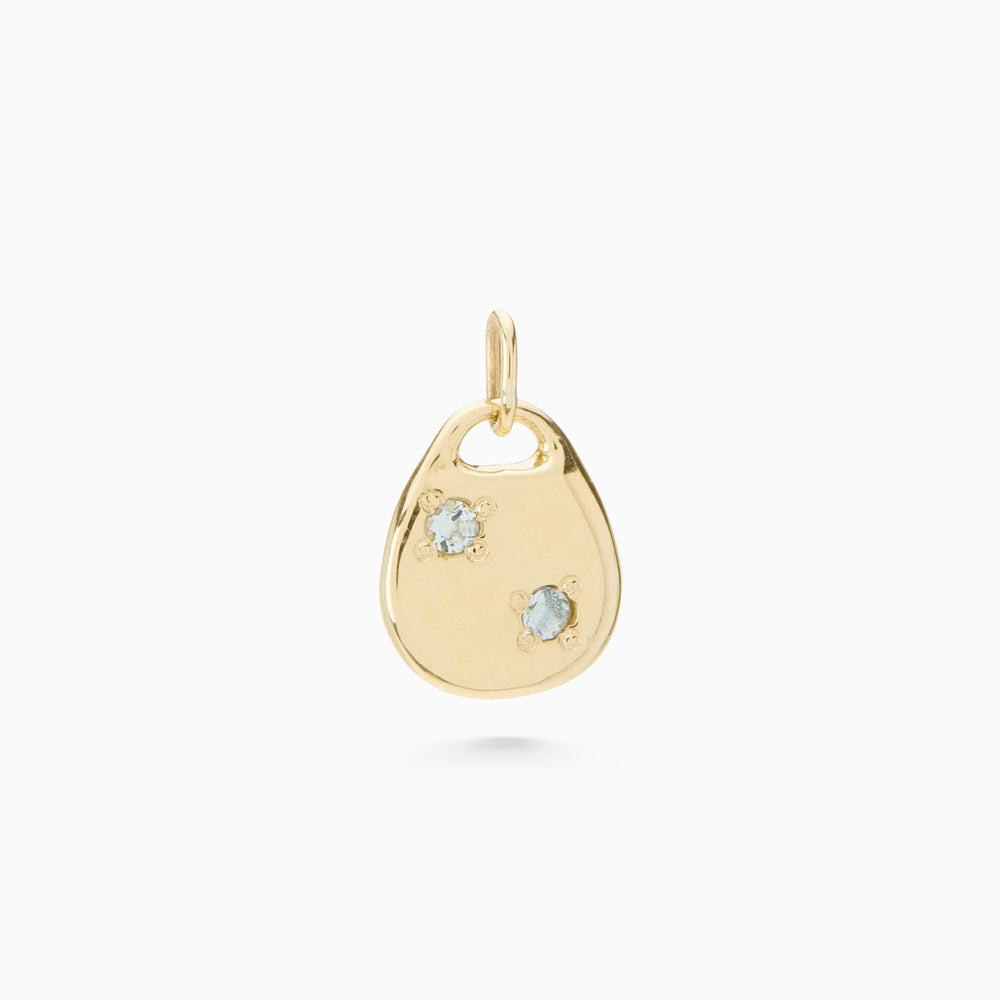 Round Stone Pendant | Yellow Gold