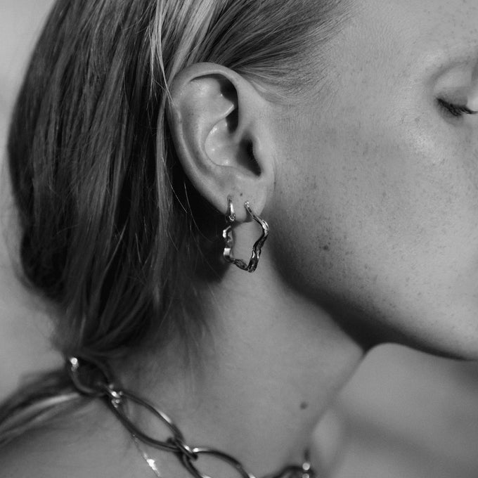 Sculpt Hoops | Rose Gold