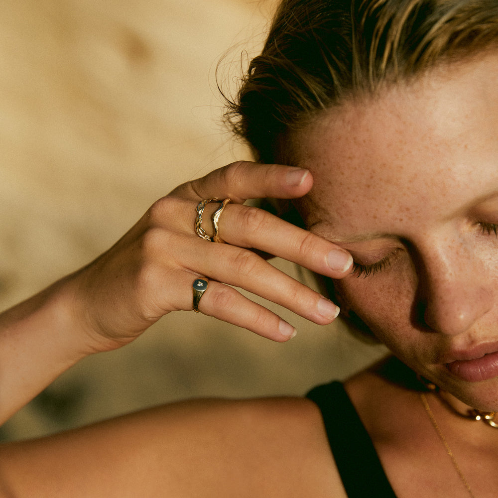 Sculpt Band Ring | Yellow Gold