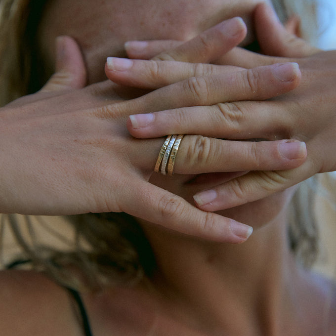 Ridge Ring | Solid Yellow Gold
