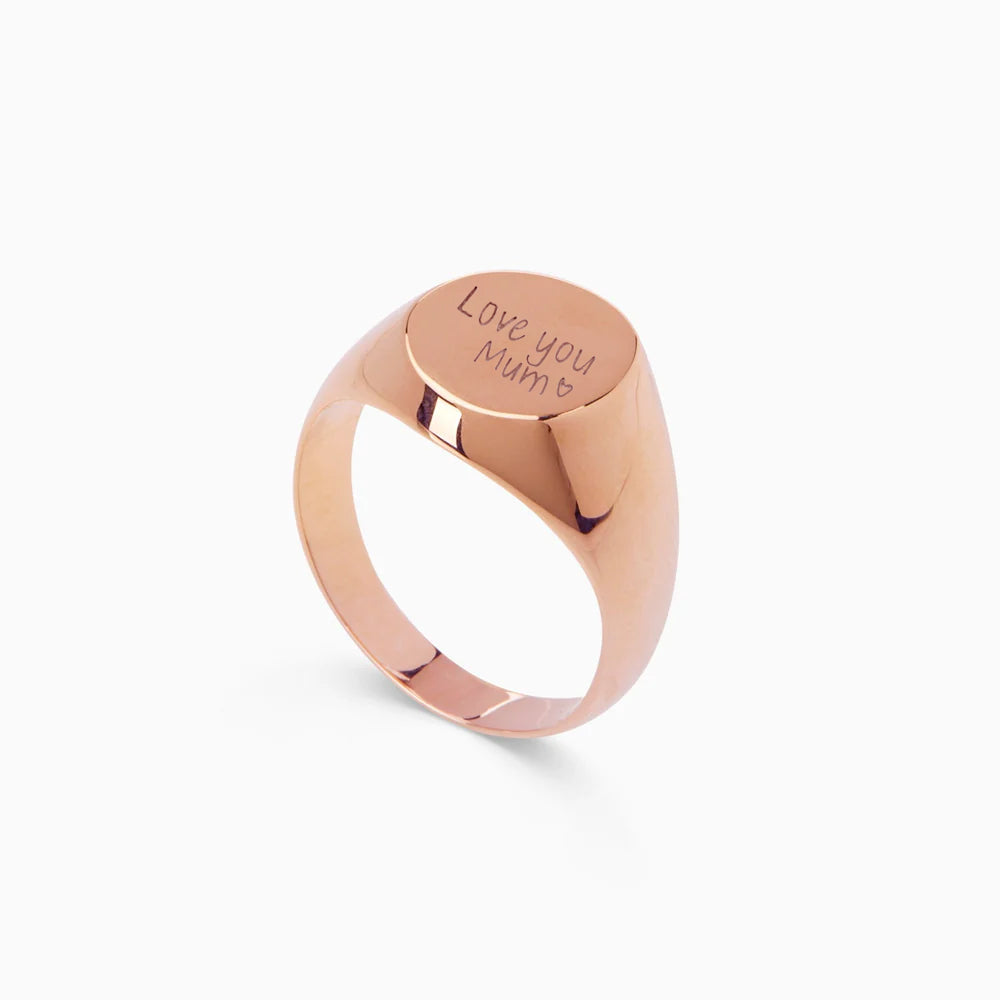 Signature Signet Ring | Rose Gold